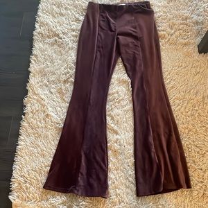 Like new maroon velvet flare pants